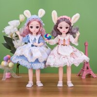 Búp Bê 3D BJD 1 / 6 30cm Có Mắt Mặc Đầm Xinh Xắn