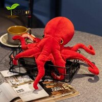 Búp bê bạch tuộc đỏ SPDD, Đồ chơi sang trọng bạch tuộc thực tế 40cm75cm, dành cho mô phỏng giống như thật Động vật biển Đồ chơi trẻ em bạch tuộc nhồi bông