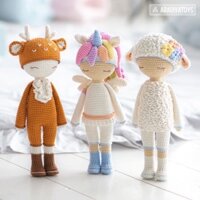 Búp Bê Bằng Len Cao Cấp An Toàn Cho Bé - Thú Bông Len Handmade Đan Móc Thủ Công Bằng Tay