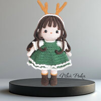 Búp bê bằng len quà tặng cho bé được chọn màu áo miễn phí thêu tên