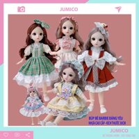 Búp bê barbie 30cm có khớp giá rẻ, đồ chơi cho bé gái thông minh tư duy vận động JUMICO BUB2 - Hàng mới về