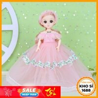 Búp bê barbie 30cm đồ chơi quà sinh nhật cho bé gái có khớp có nhạc váy công chúa E875