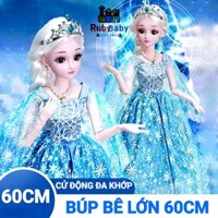 Búp bê Barbie búp bê Elsa có khớp 60cm, bộ đồ chơi búp bê cho bé