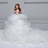 Búp bê Barbie cho bé đầm gợn đẹp 013