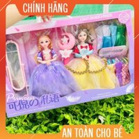 Búp bê Barbie cô gái công chúa băng Elsa 5D Nữ Hoàng Băng Giá Hàng Đẹp Cỡ To tóc mây tết tóc, đồ chơi búp bê elsa