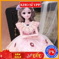 Búp bê barbie có khớp có nhạc quà sinh nhật cho bé gái công chúa váy hồng 60cm đồ chơi trẻ em E930