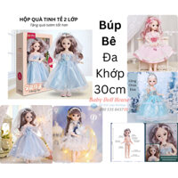 Búp be Barbie cỡ lớn 30cm đa khớp cao cấp có hộp đẹp làm quà tặng bé gái