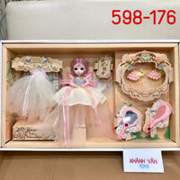 Búp Bê Barbie, Công Chúa Cổ Trang Có khớp Linh hoạt và kèm phụ kiện Cổ Trang cho bé 598-176