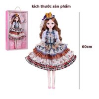 Búp bê Barbie Elsa 60 cm, có khớp cao cấp đồ chơi búp bê công chúa, quà tặng sinh nhật bé gái