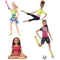 Búp bê Barbie Made To Move 2021, búp bê Barbie Yoga có khớp, 22 khớp