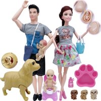 Búp Bê Barbie Mang Thai 30cm, Bụng Mang Thai Sinh Cho Bé, Gia Đình Cho Gia Đình Năm Người, Đồ Chơi Trẻ Em