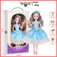 Búp Bê Barbie trang phục công chúa Lemoshop cao 35cm , búp bê em bé có các khớp điều chỉnh tư thế dễ dàng 5014
