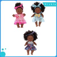 Búp bê bé gái châu Phi Handmade Bao gồm trang phục cao cấp Quà tặng sinh nhật kèm bộ sưu tập trang phục cho trẻ em Trẻ em