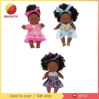 Búp bê bé gái châu Phi Handmade Bao gồm trang phục cao cấp Quà tặng sinh nhật kèm bộ sưu tập trang phục cho trẻ em Trẻ em