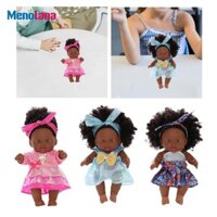 Búp bê bé gái châu Phi Handmade Bao gồm trang phục cao cấp Quà tặng sinh nhật kèm bộ sưu tập trang phục cho trẻ em Trẻ em