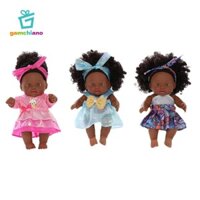 Búp bê bé gái châu Phi gamchiano Handmade Bao gồm trang phục cao cấp Quà tặng sinh nhật với bộ sưu tập trang phục cho trẻ em Trẻ em