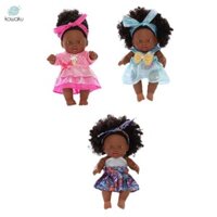 Búp bê bé gái châu Phi Handmade Bao gồm trang phục cao cấp Quà tặng sinh nhật kèm bộ sưu tập trang phục cho trẻ em Trẻ em