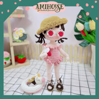 Búp bê bikini bằng len cao cấp, Búp bê mùa hè handmade siêu xinh làm quà cho bé