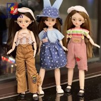 Búp bê BJD công chúa mắt to NOVAFLUX, Búp bê trang điểm Hàn Quốc có thể di chuyển được 30cm BJD, Tóc dày thú vị Mini Sweet 1 / 6 Búp bê BJD Đồ chơi bé gái Quà tặng cho bé gái
