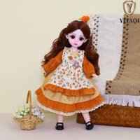 Búp bê Bjd YITAQI 30cm với quần áo trẻ em xinh đẹp thanh lịch