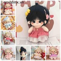 Búp bê bông thần tượng NOVALINX, Búp bê bông mềm mại dễ thương 20cm, Đồ chơi búp bê sang trọng Anime Cotton PP Nhồi bông Không có thuộc tính Phụ kiện búp bê