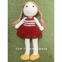 Búp bê cao cấp cho bé gái, thú nhồi bông bằng len đáng yêu