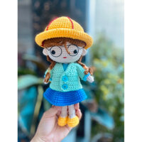 Búp bê Chibi len móc handmade