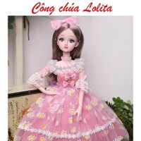Búp Bê Cho Bé Cỡ Lớn Cao 60cMắt Cử Động, Tay Chân Khớp Linh Hoạt, Phụ Kiện Đầy Đủ