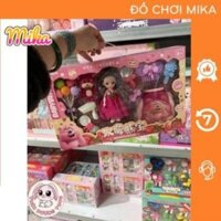 Bup bê cho bé gái-hộp búp bê barbie Gấu Dâu (Ảnh tự chụp).Búp bê barbie,búp bê hồng cho bé