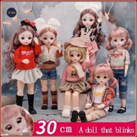 Búp bê công chúa mới 30cm 23 khớp đồ chơi cô gái búp bê Barbie bộ đồ chơi công chúa