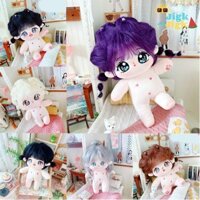 Búp bê Cotton JIGK 20cm, có thể đặt thành hình búp bê sang trọng hoạt hình, búp bê khỏa thân nhồi bông mềm mại Anime