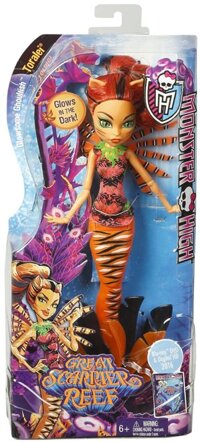 Búp bê đá ngầm phát sáng - Monster High Great Scarrier Reef Glowsome Ghoulfish Toralei Doll