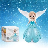 Búp bê Elsa có đèn, nhạc, xoay tròn 360 độ