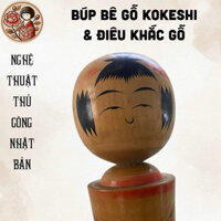 Búp bê gỗ kokeshi Nhật Bản, phong cách vintage, sưu tầm quà tặng