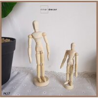Búp bê gỗ trang trí để bàn hoặc làm đạo cụ chụp ảnh
