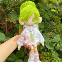 Búp Bê Khâu Tay Ma Mẹ Búp Bê Handmade Không Chấm Đen Trắng Trống Vải Tóc Mịn Chất Liệu Tóc Dày Gói