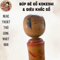 Búp bê Kokeshi, nghệ thuật dân gian Nhật Bản, phong cách vintage