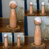 Búp bê Kokeshi Nhật Bản thủ công – Quà tặng ý nghĩa, trang trí phong cách Nhật 13,5cm