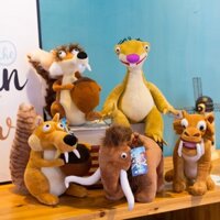Búp bê kỷ băng hà Sóc voi ma mút Con lười Saber Răng hổ Búp bê đồ chơi sang trọng