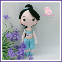 búp bê len handmade - Công chúa Jasmine 26 cm - An toàn cho bé