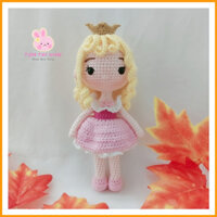 búp bê len handmade - Công chúa ngủ trong rừng Aurora 26cm - an toàn cho bé