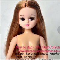 Búp bê Licca chính hãng body dẻo có khớp ẩn, tóc nâu - 350k