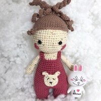 Búp bê lora - Gấu len handmade - Đan móc thủ công bằng len