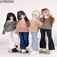 Búp bê LYMEDIA Áo len thanh lịch, Phụ kiện DIY Áo mặc thường ngày Quần, Quần jean Mini thanh lịch dễ thương cho búp bê 1 / 4 BJD 45cm