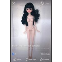 Búp bê mặt Licca body Xinyi tóc đen xoăn, có mái - 350k
