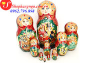 Búp Bê Matryoshka Nga 10 Con Số 5 Búp Bê Cổ Tích