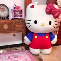 Búp bê mèo KT dễ thương nơ bướm Hello Kitty đồ chơi sang trọng gối ôm tặng bạn gái Quà Tặng giường ngủ búp bê