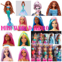 Búp bê nàng tiên cá Barbie Mermaid Dreamtopia, Disney The Little Mermaid Deluxe Ariel chính hãng Mattel Disney