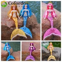 Búp bê nàng tiên cá công chúa COFORDOS, Đồ chơi trang điểm cho bé gái bằng nhựa, Váy đuôi cá thời trang có thể tháo rời 3D Trẻ em / Trẻ em / Trẻ mới biết đi