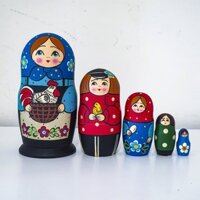 Búp bê Nga Matryoshka B136 bộ 5 con cao 18 cm